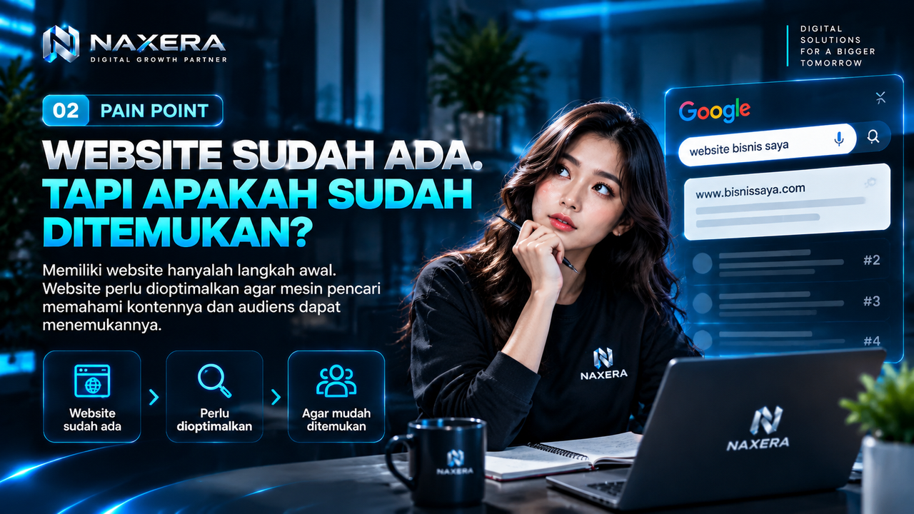 Website sudah ada. Pertanyaan berikutnya adalah apakah isinya ditemukan dan dipahami.
